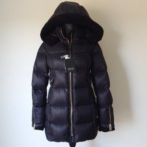 Series by Nicole Benisti GSTAAD Removable Hood Down BLACK Puffer Jacket MED NWT